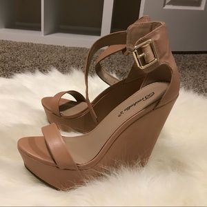 Size 7 Nude Wedge Sandals
